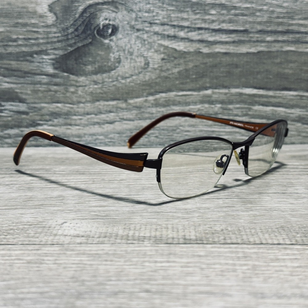 Morel‎ KOALI 7503K MO060 Eyeglass Frames 50-16-130 Brown Half Rim Rectangular